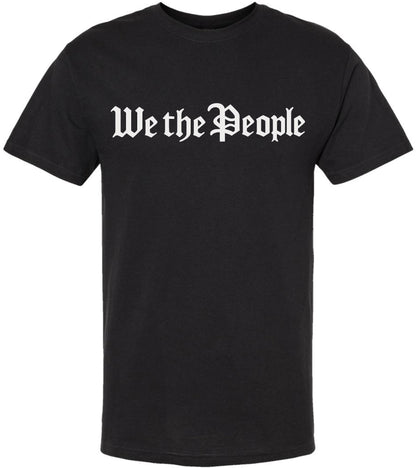 We The People Printed T-Shirt Patriotic USA Constitution Graphic Cotton Crewneck Tee