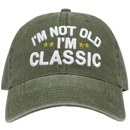 I'm Not Old I'm Classic Embroidered Dad Hat Funny Retirement Birthday Gag Grandparents Baseball Cap