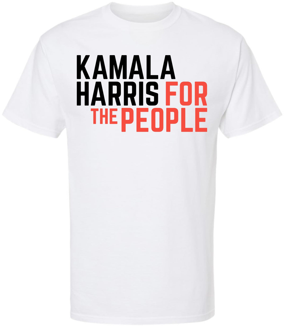 Kamala Harris for The People Printed T-Shirt | USA Pro Team-Harris Political Presidential 2028 Election Tee, White