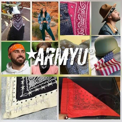 Trainmen Paisley Bandanas Scarf Do-rag Cotton Biker Head Rags Classic Bandanna 22" x 22" (12 Pack)