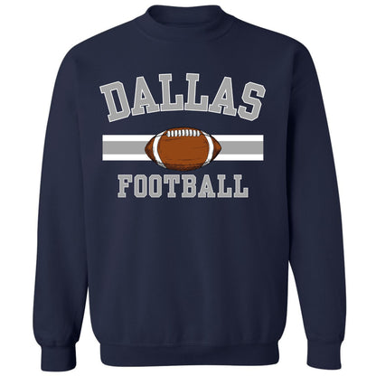 National Football US City League Teams Crewneck Sweatshirt | USA City Warm Sports Fan Gameday Pullover