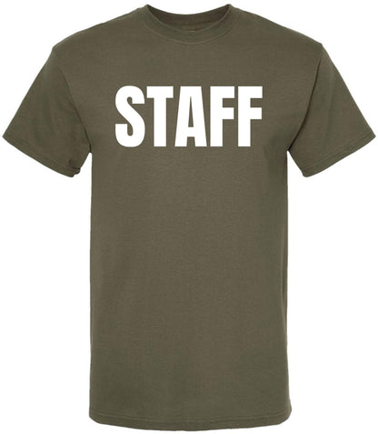 Staff T-Shirt - 100% Cotton Crewneck Tee - Short Sleeve