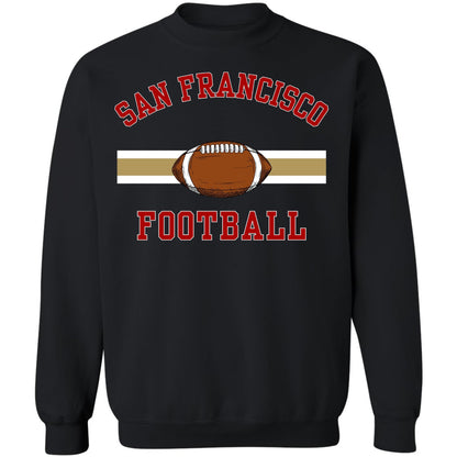 National Football US City League Teams Crewneck Sweatshirt | USA City Warm Sports Fan Gameday Pullover
