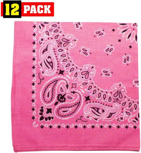 Trainmen Paisley Bandanas Scarf Do-rag Cotton Biker Head Rags Classic Bandanna 22" x 22" (12 Pack)