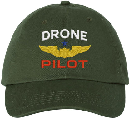 Drone Pilot Wings Embroidered Baseball Hat Drone Operator Expert Pilots Dad Cap