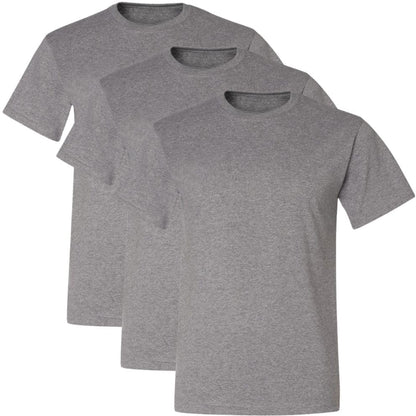 Solid Color Military Style T-Shirts | Poly/Cotton Army Short Sleeve Crewneck Tee Shirts | 3 Pack