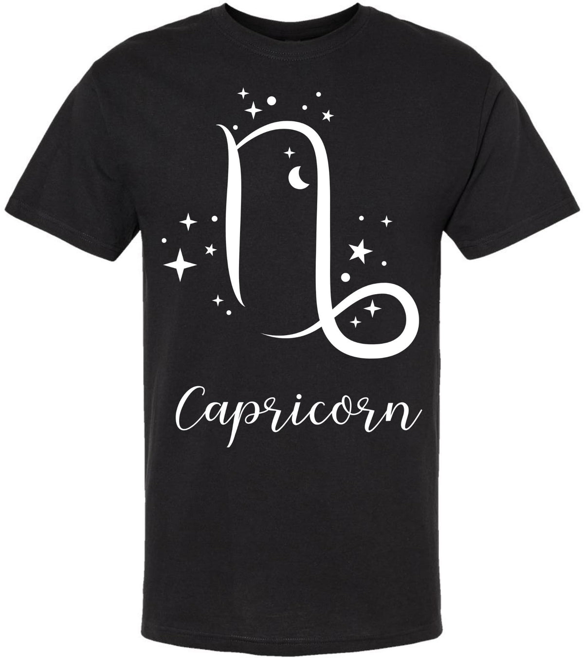 Zodiac Signs Printed T-Shirt | 100% Cotton Astrology Horoscope Monthly Symbols Designs Tee Shirt, Black