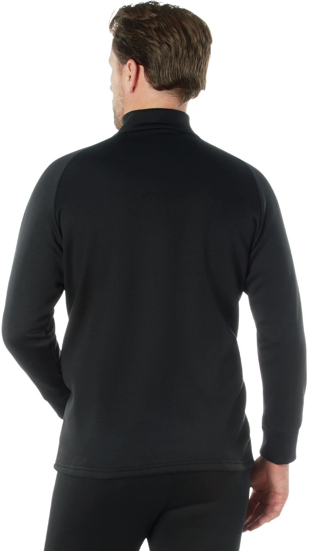 Black - ECWCS Poly Underwear Zip-Collar Shirt