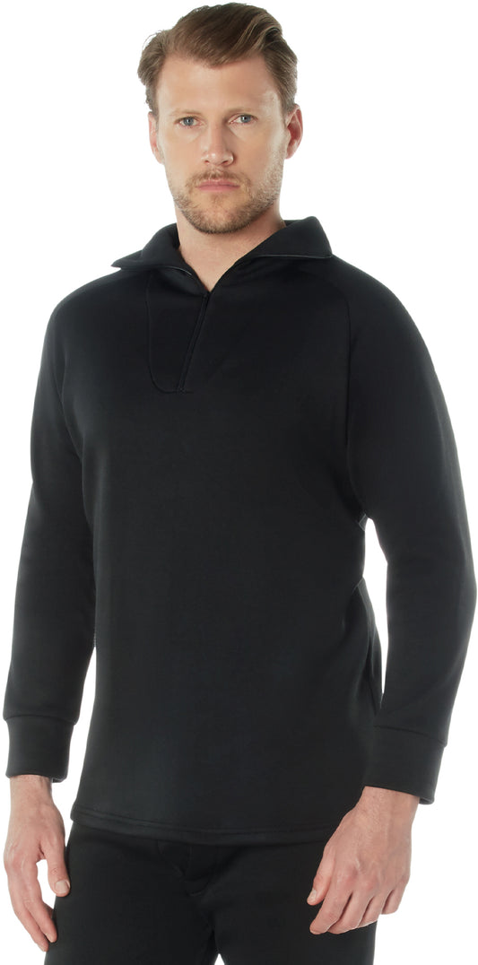 Black - ECWCS Poly Underwear Zip-Collar Shirt