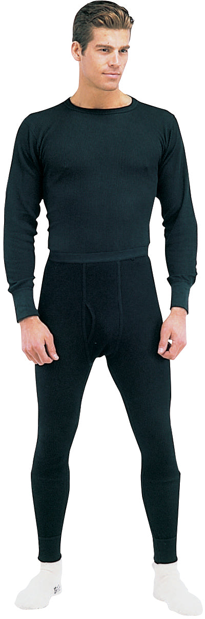 Black - Cold Weather Thermal Knit Underwear Pants