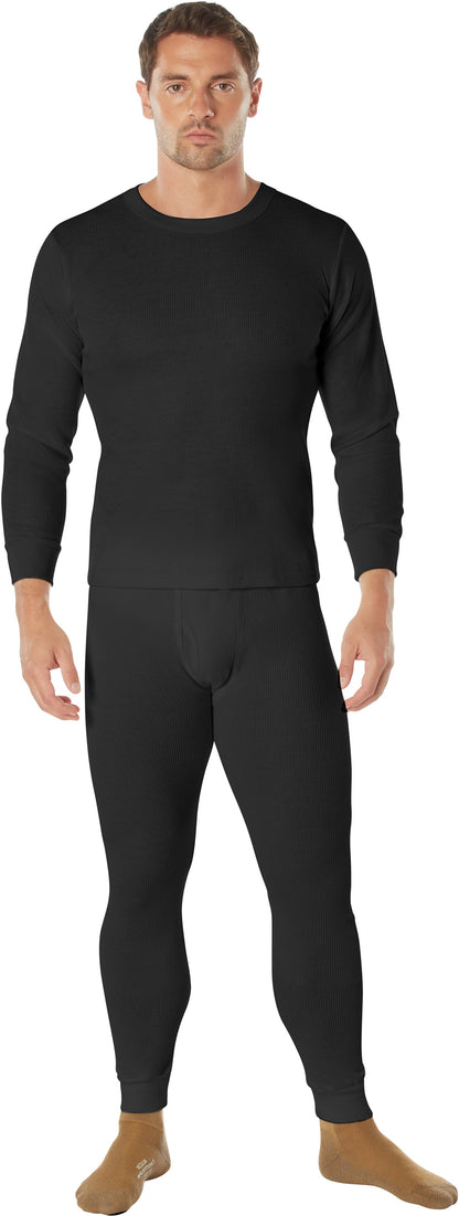 Black - Cold Weather Thermal Knit Underwear Pants