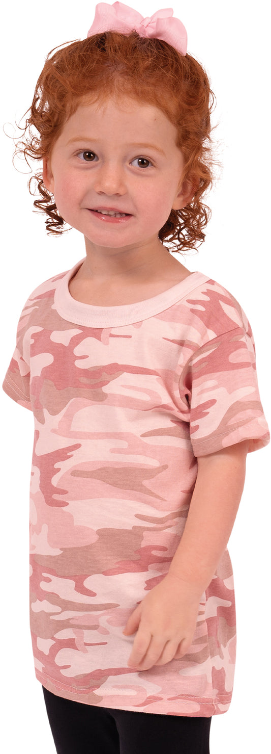 Baby Pink Camouflage - Kids Military T-Shirt