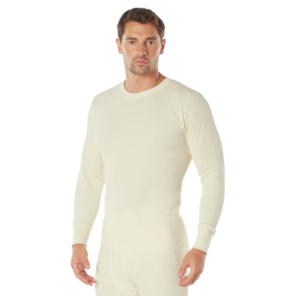 White - Extra Heavyweight Cold Weather Thermal Knit Underwear Shirt