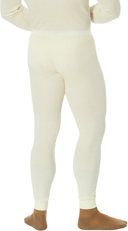 Natural White - Cold Weather Thermal Knit Underwear Pants - Cotton Polyester