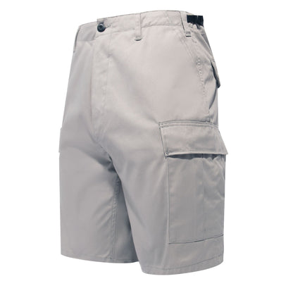 Grey - Tactical Cargo BDU Shorts - Polyester Cotton Twill - Button Fly