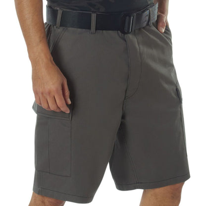 Charcoal Grey - Tactical Cargo BDU Shorts - Polyester Cotton Twill - Button Fly