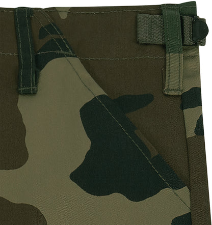 Woodland Camouflage - Tactical BDU Cargo Pants - Poly/Cotton Twill - Zipper Fly - Kids