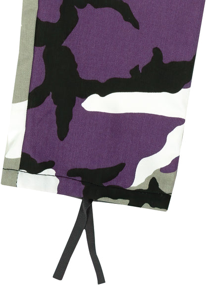 Ultra Violet Camouflage - Tactical BDU Cargo Pants - Poly/Cotton Twill - Zipper Fly - Kids