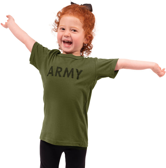 Olive Drab - Kids ARMY Physical Training T-Shirt