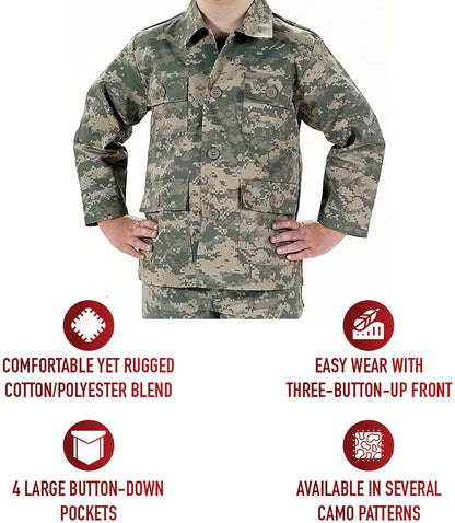 Kids ACU Digital Camouflage - Military BDU Shirt