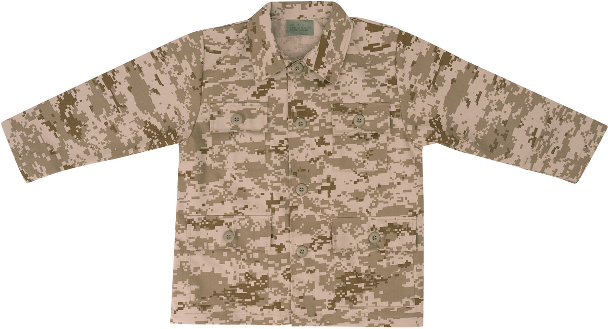 Desert Digital Camouflage - Kids Military BDU Shirt