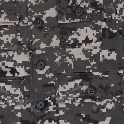 Subdued Urban Digital Camouflage - Kids Military BDU Shirt