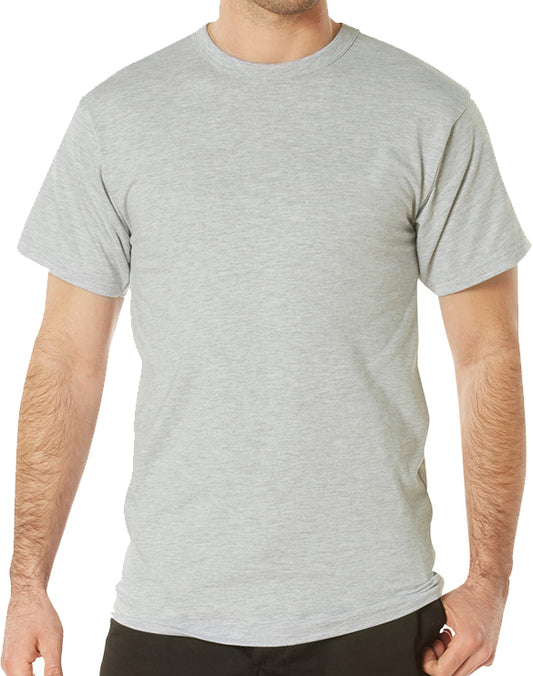 Heather Grey - Solid Color T-Shirt - 60% Cotton / 40% Polyester - Standard Fit