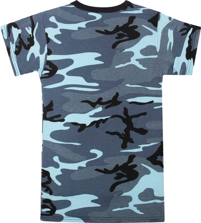 Sky Blue Camouflage - Kids Military T-Shirt