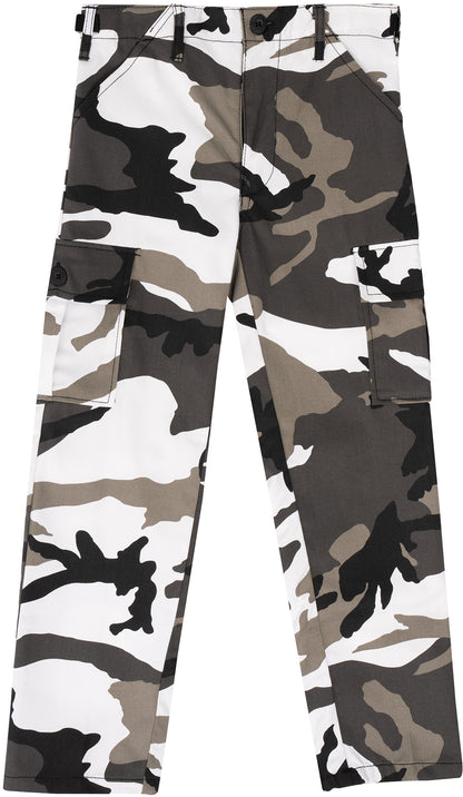 City Camouflage - Tactical BDU Cargo Pants - Poly/Cotton Twill - Zipper Fly - Kids