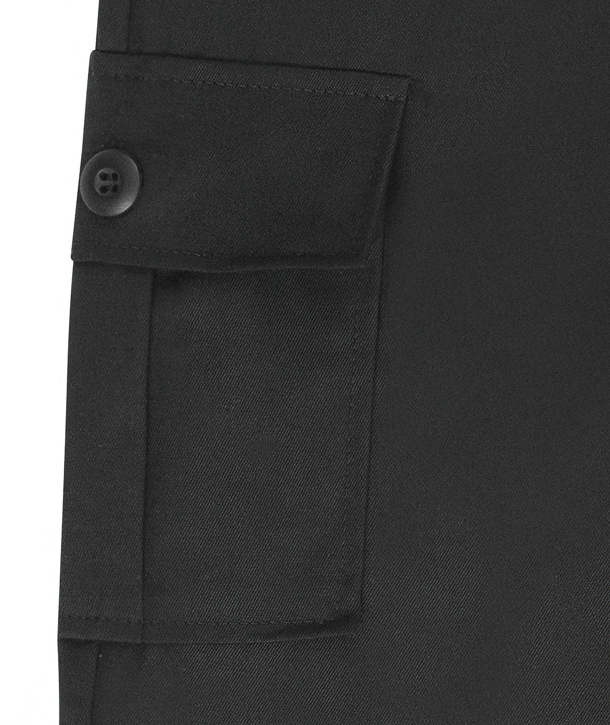 Black - Tactical BDU Cargo Pants - Poly/Cotton Twill - Zipper Fly - Kids