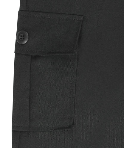 Black - Tactical BDU Cargo Pants - Poly/Cotton Twill - Zipper Fly - Kids