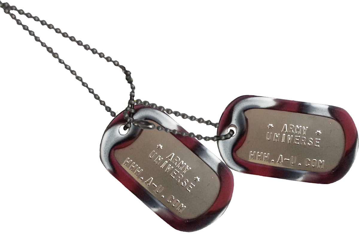 US Military Dog Tag Set - ID Matte Metal ID Dog Tags Necklace Complete Set with 2 Chains and 2 Silencers