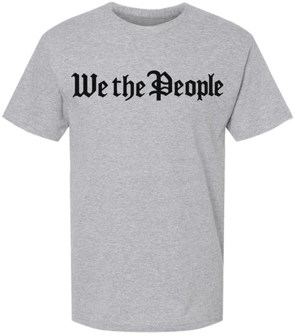 We The People Printed T-Shirt Patriotic USA Constitution Graphic Cotton Crewneck Tee