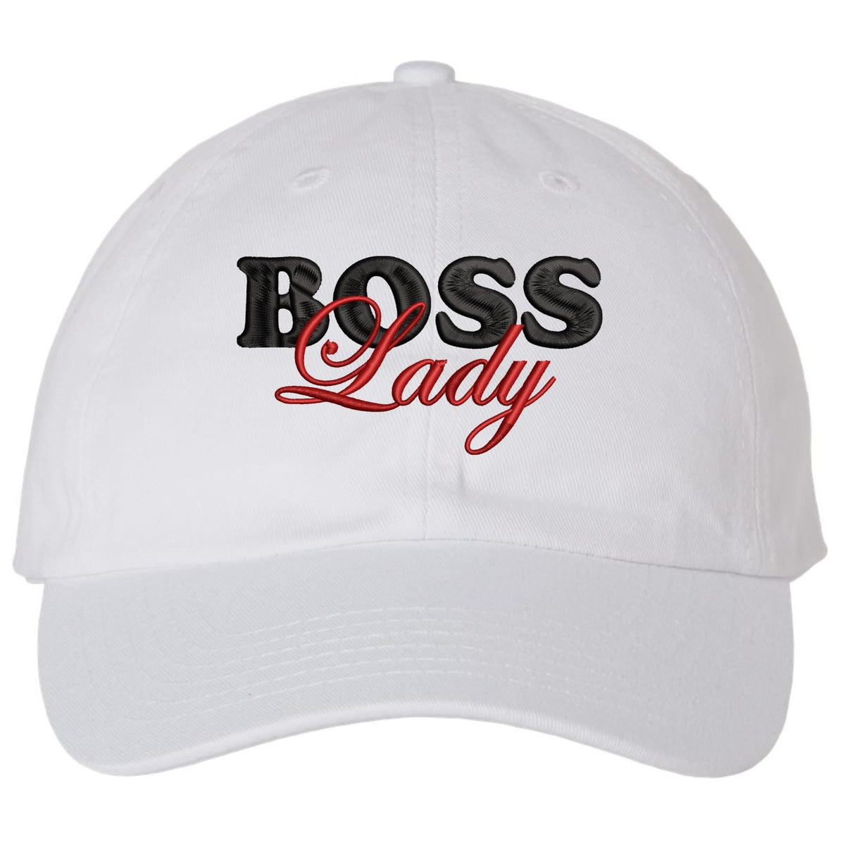 Boss Lady Embroidered Soft Cotton Dad Hat - High Quality Adjustable Cap for Women