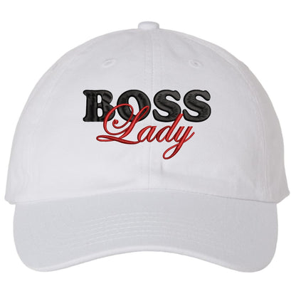 Boss Lady Embroidered Soft Cotton Dad Hat - High Quality Adjustable Cap for Women