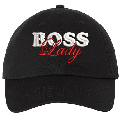 Boss Lady Embroidered Soft Cotton Dad Hat - High Quality Adjustable Cap for Women