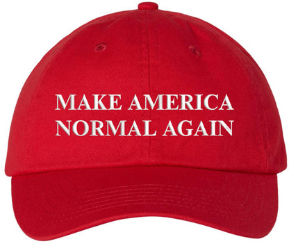 Make America Normal Again Embroidered Dad Hat | Funny Political Baseball Cap | Unisex Cotton Adjustable