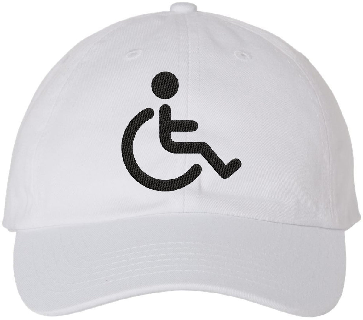 Handicapped Embroidered Dad Hat | Wheelchair Accessibility Disabled Handicap Awareness Baseball Cap for Adults