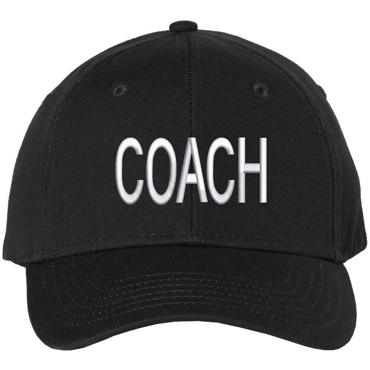 COACH Baseball Hat Embroidered Uniform Sports Cap for Head & Assistant, Adjustable for Men & Women Coaches