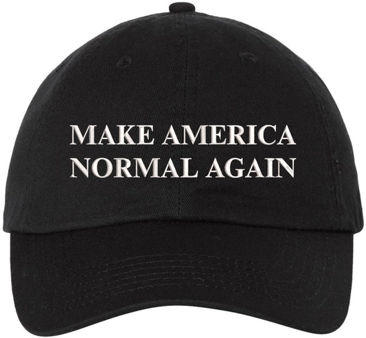 Make America Normal Again Embroidered Dad Hat | Funny Political Baseball Cap | Unisex Cotton Adjustable