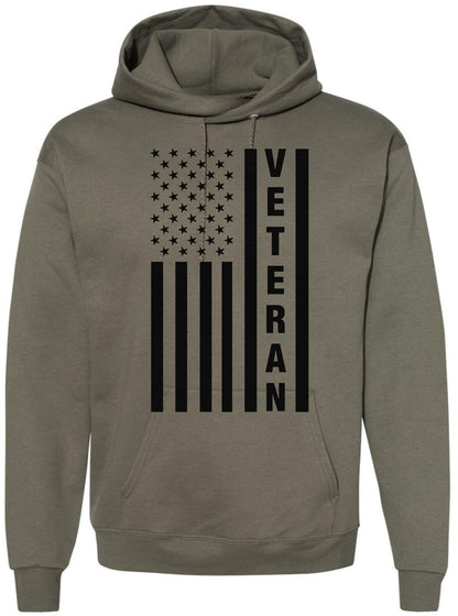 USA Flag Veteran Printed Hooded Sweatshirt | American US Army Vet Patriotic Warm Hoodie