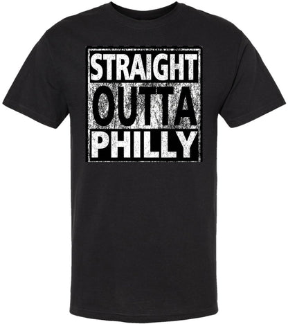 Straight Outta City Printed T Shirt Hometown Pride Urban Streetwear Football Fan Tee 100% Cotton