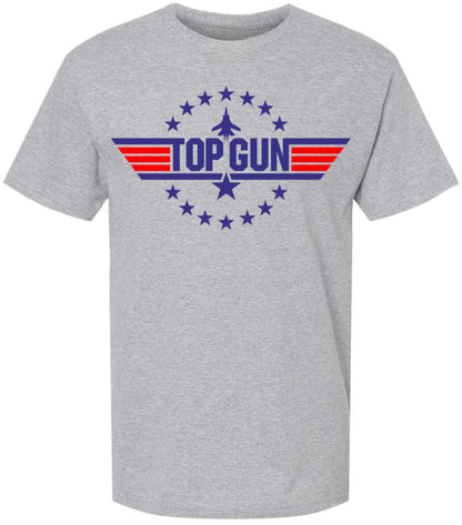 Top Gun Fighter Jet T-Shirt | Retro Logo Aviation Movie Pilots Tee Shirt, 100% Cotton, Short Sleeve for Men & Women