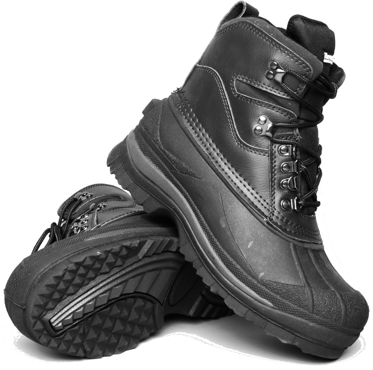 Black Winter Snow Boots - Waterproof - Non-Slip - Insulated - Mid-Calf