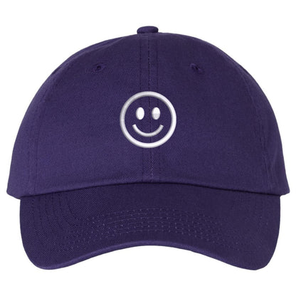 SMILEY FACE Adjustable Dad Cap Unstructured Face Trendy Unisex Preppy Hat