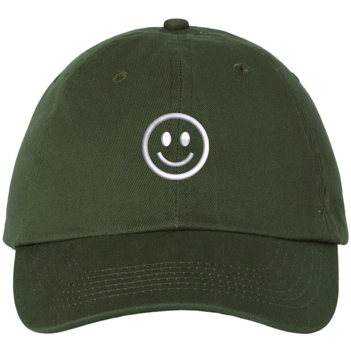 SMILEY FACE Adjustable Dad Cap Unstructured Face Trendy Unisex Preppy Hat