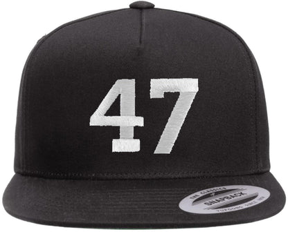 47 Embroidered Flat Bill Cap | Support 47th President of United States Snapback Hat
