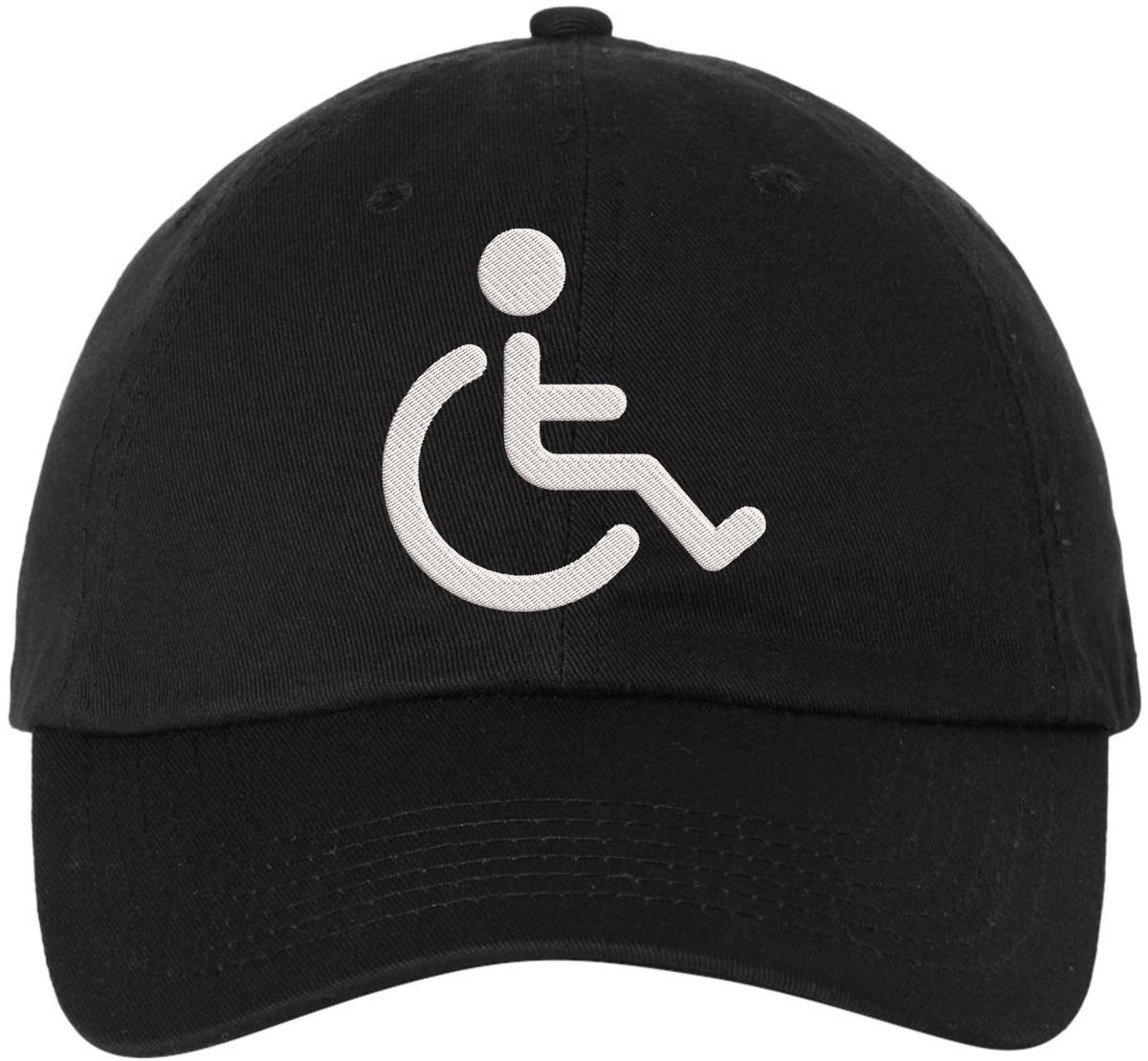 Handicapped Embroidered Dad Hat | Wheelchair Accessibility Disabled Handicap Awareness Baseball Cap for Adults
