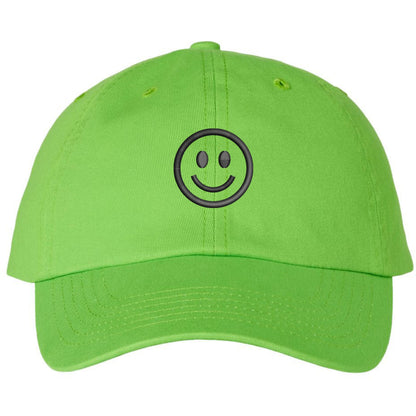 SMILEY FACE Adjustable Dad Cap Unstructured Face Trendy Unisex Preppy Hat