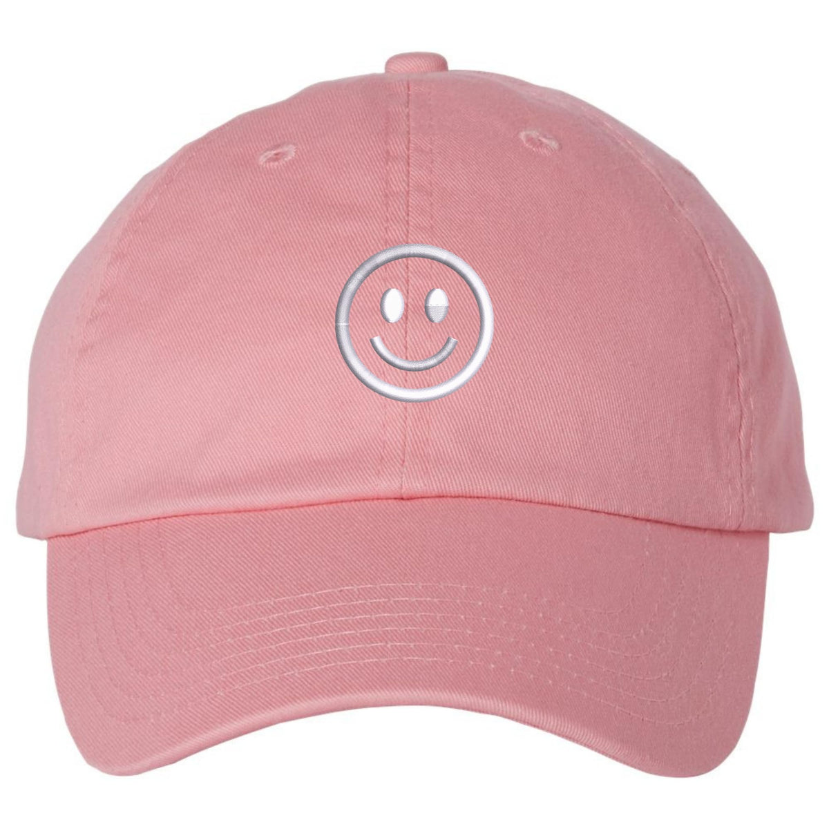 SMILEY FACE Adjustable Dad Cap Unstructured Face Trendy Unisex Preppy Hat